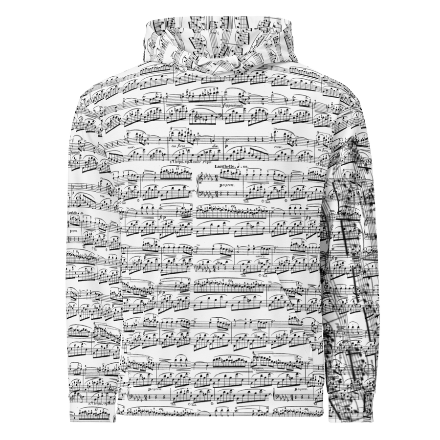 Nocturne In B Flat Major I, cotton hoodie printed with sheet music