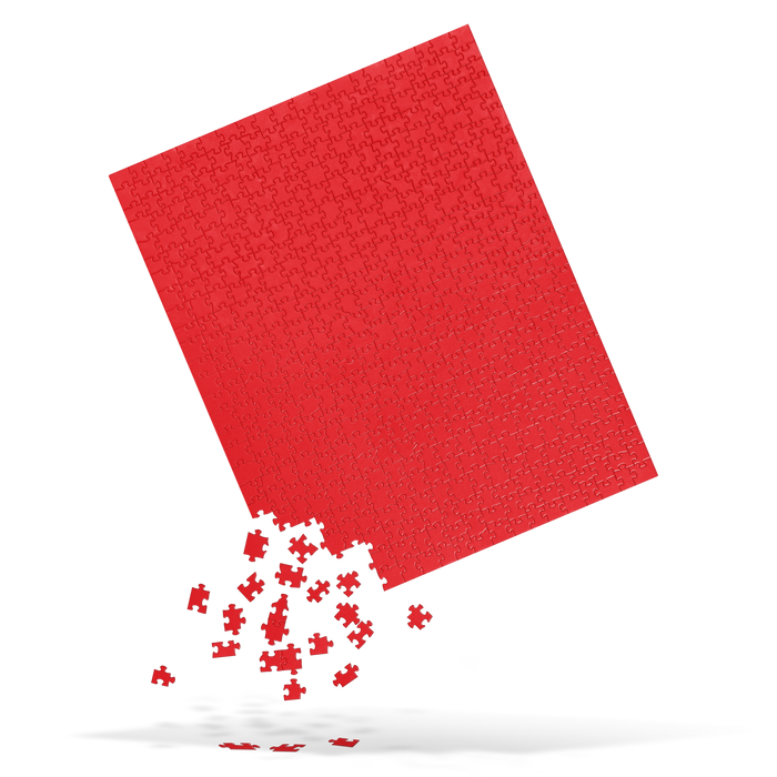 The Red Puzzle, solid red 520-piece jigsaw puzzle