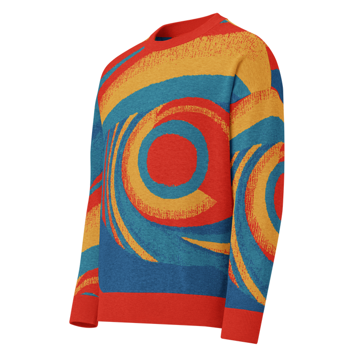 Centrifuge, abstract knit sweater