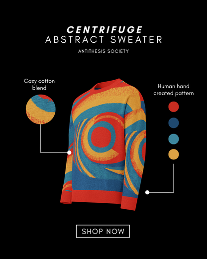 Centrifuge abstract knit sweater, view 7