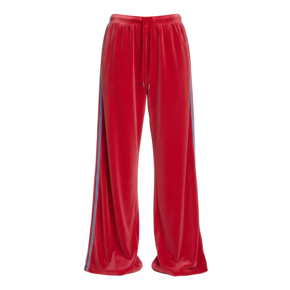 Red VI red velvet wide-leg pants – Antithesis Society