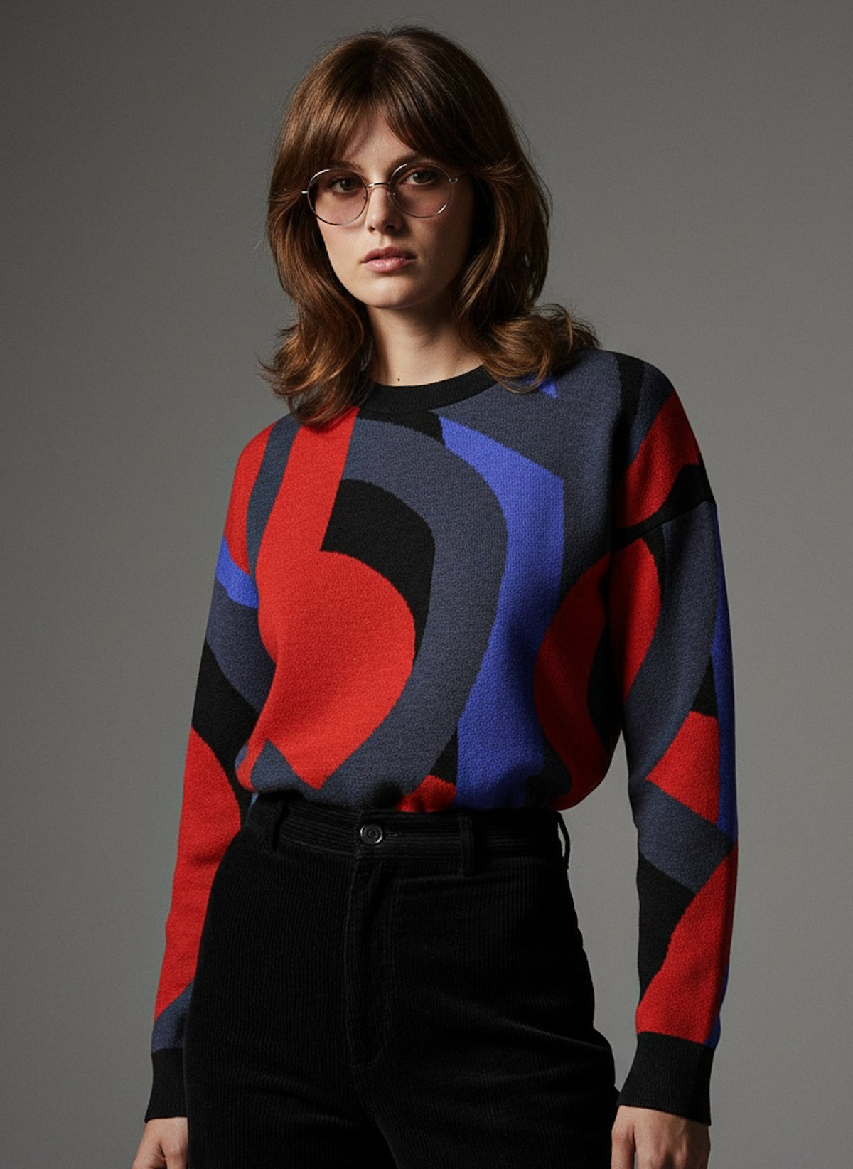 Stream Sora abstract knit sweater, view 3