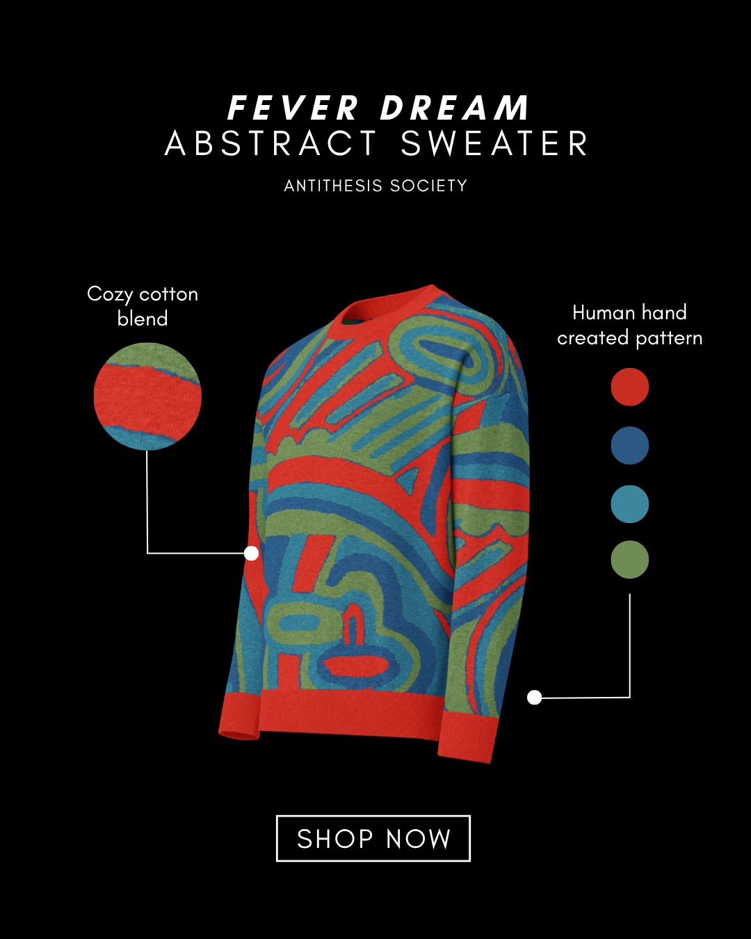Fever Dream abstract knit sweater, view 7