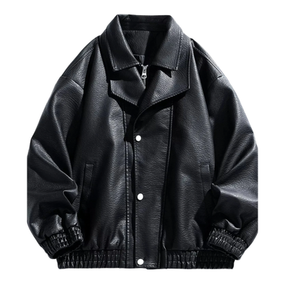 Cygnus X-1 oversized black faux leather bomber jacket – Antithesis Society