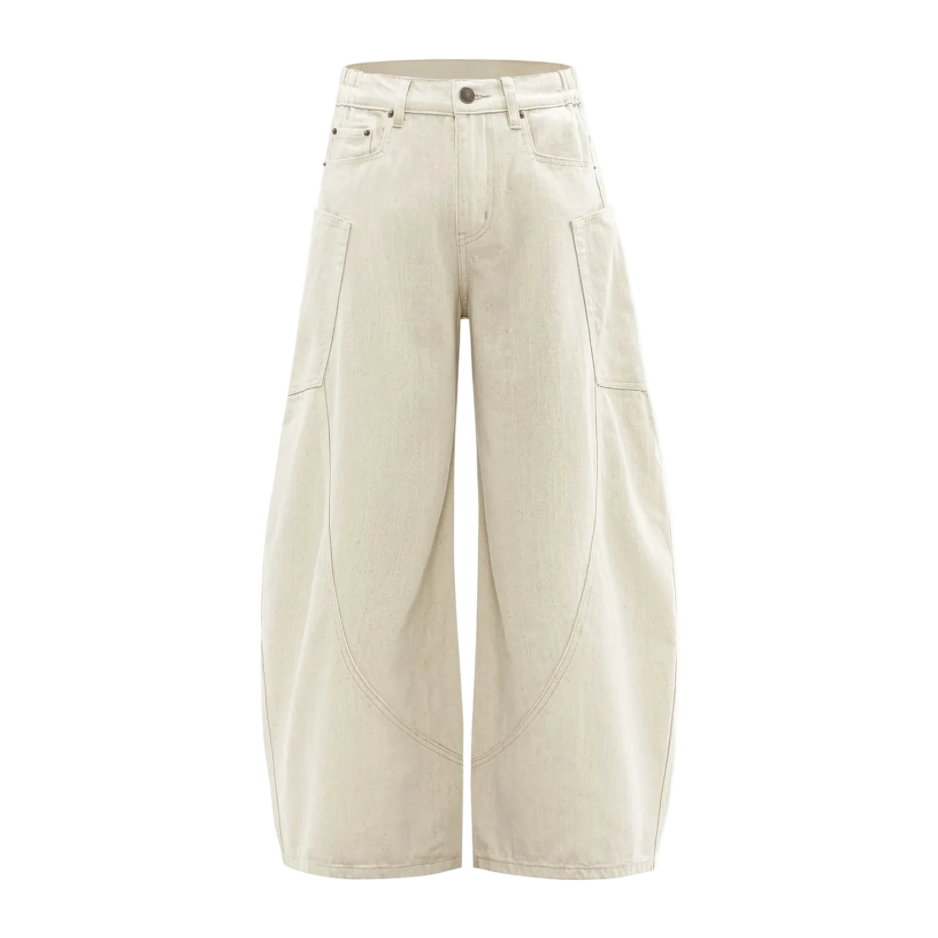 Meander apricot curved barrel-leg jeans – Antithesis Society