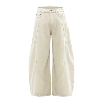 Meander apricot curved barrel-leg jeans – Antithesis Society