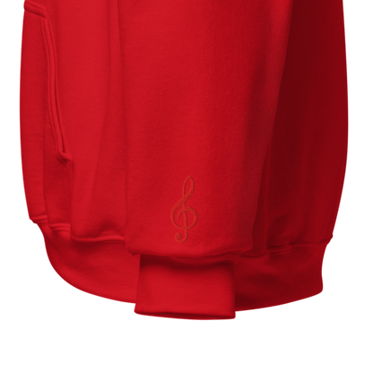 Shannon McNeal red embroidered signature hoodie, view 4