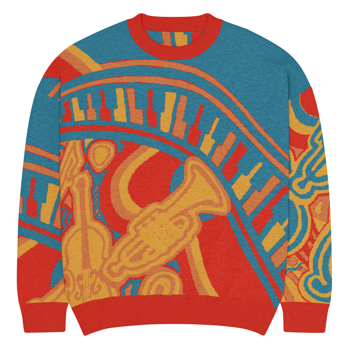 Fortissimo abstract knit sweater, view 4
