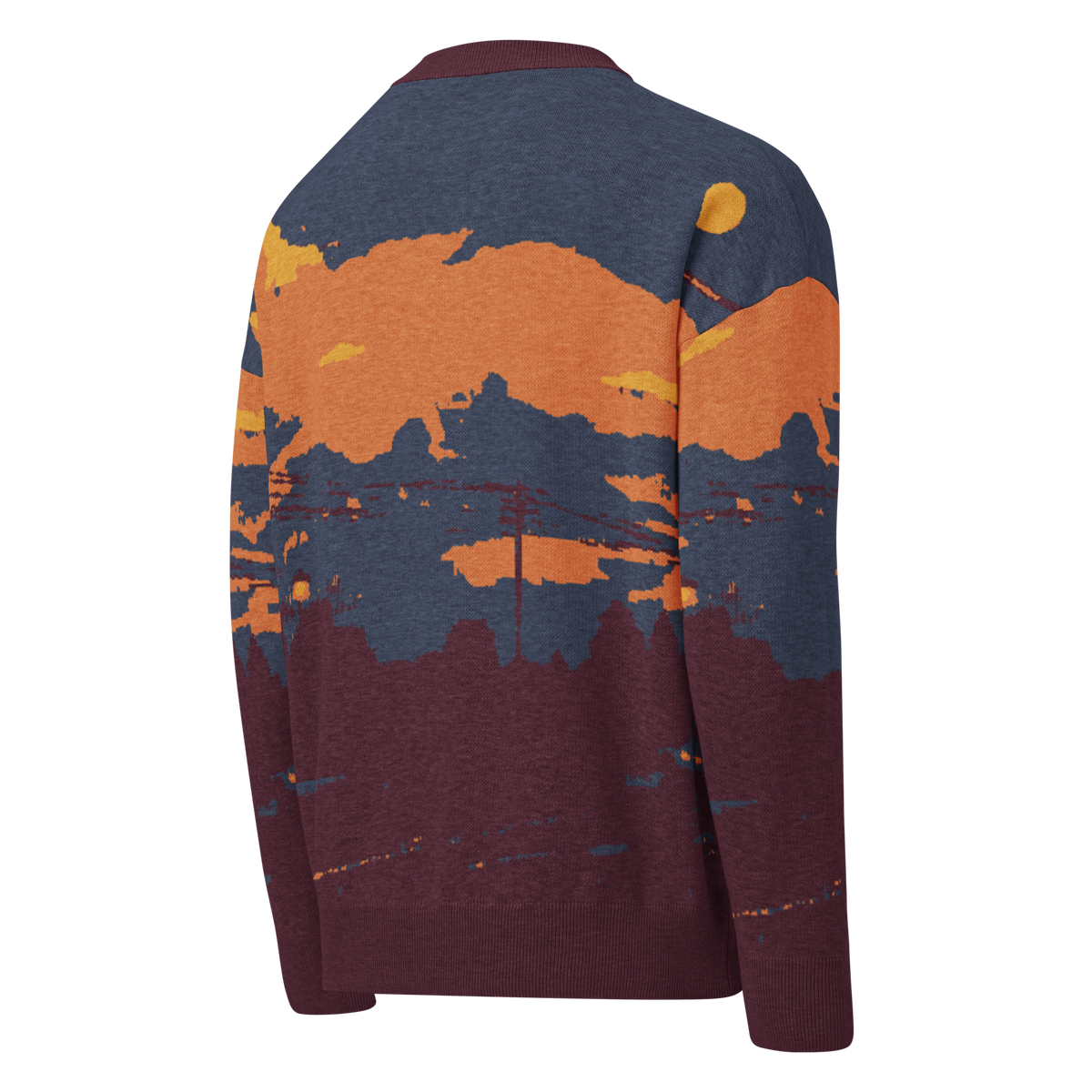 Moonlight Sonata abstract knit sweater, view 2