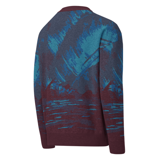 Northern Glow abstract knit sweater, view 2