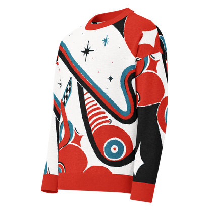 Galactic Burger abstract knit sweater – Antithesis Society