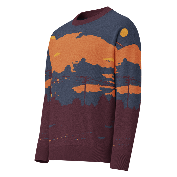 Moonlight Sonata abstract knit sweater